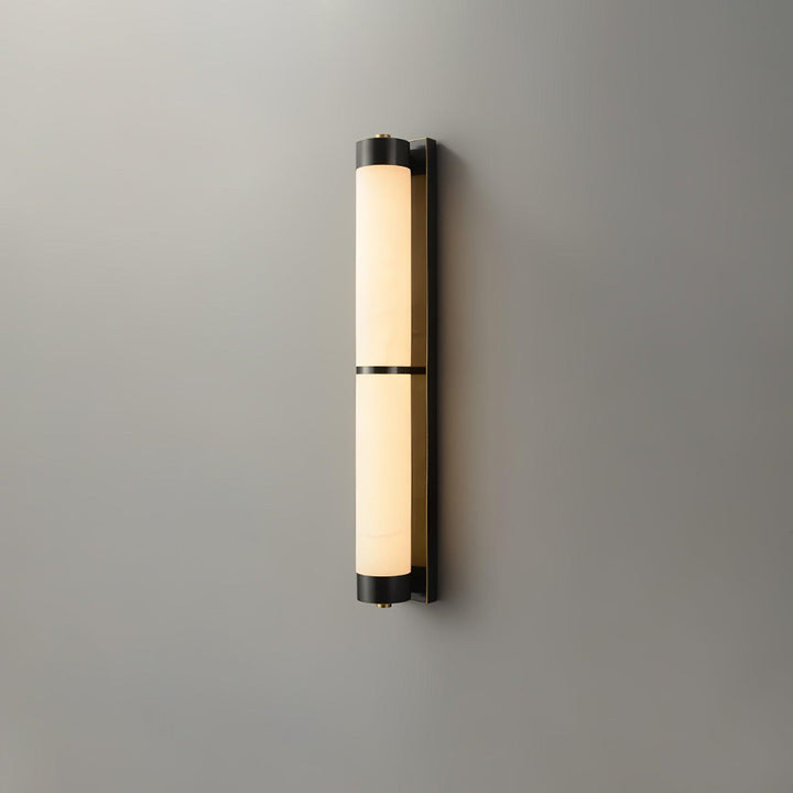 Cylindra Alabaster Messing Vägglampa