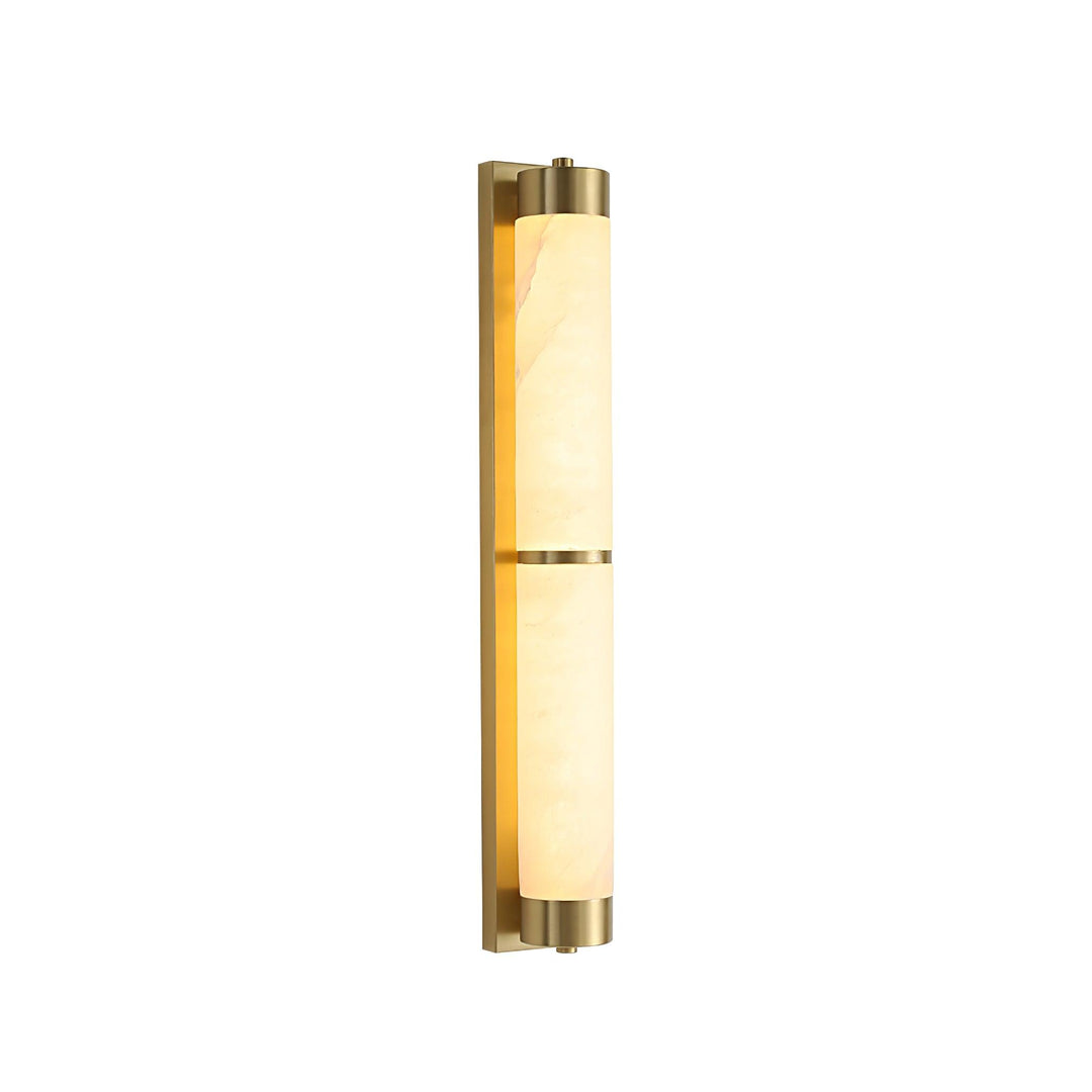 Cylindra Alabaster Messing Vägglampa