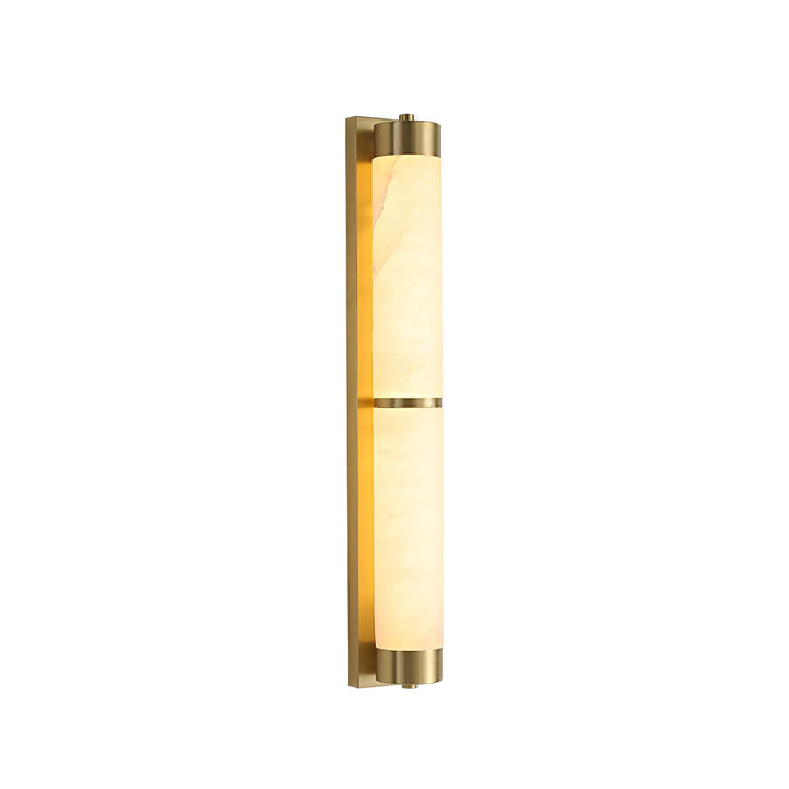 Cylindra Alabaster Messing Vägglampa