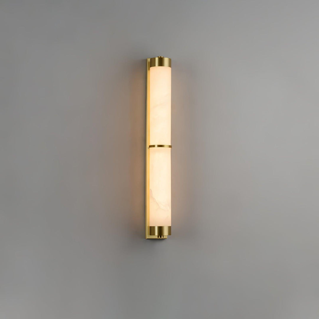 Cylindra Alabaster Messing Vägglampa
