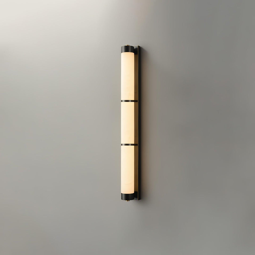 Cylindra Alabaster Messing Vägglampa