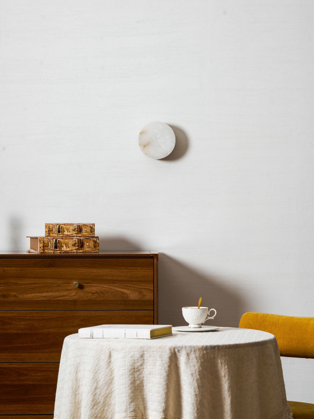 Cylindrisk Alabaster Vägglampa