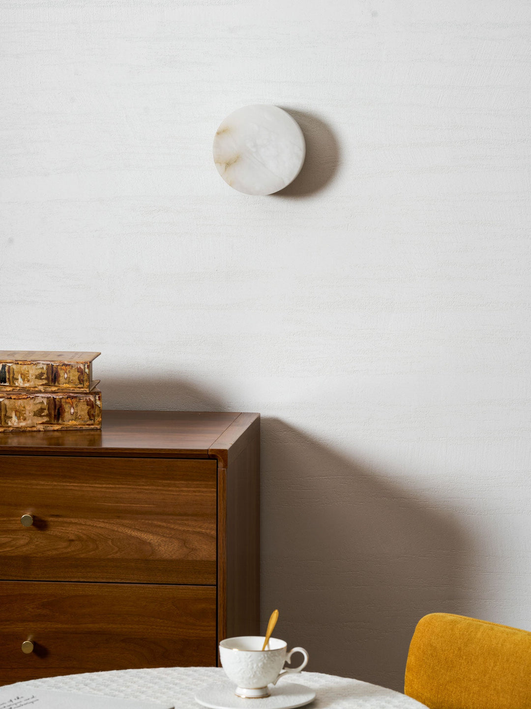 Cylindrisk Alabaster Vägglampa