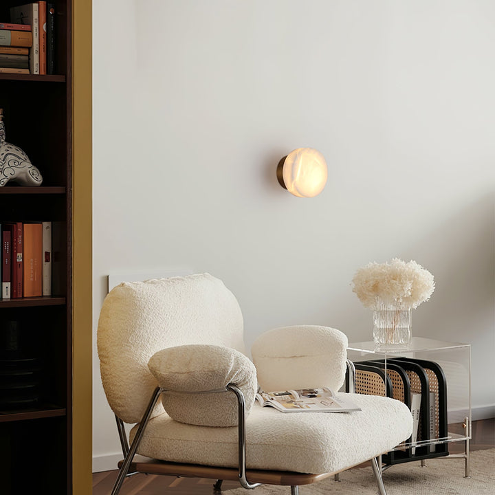 Cylindrisk Alabaster Vägglampa