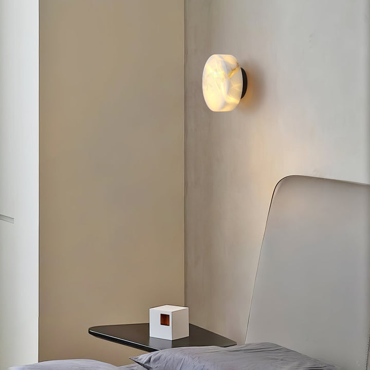 Cylindrisk Alabaster Vägglampa