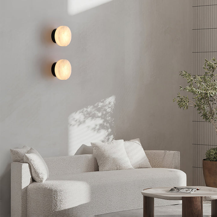 Cylindrisk Alabaster Vägglampa