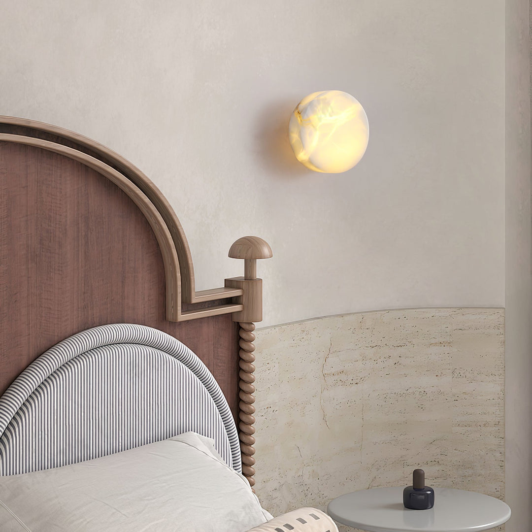 Cylindrisk Alabaster Vägglampa