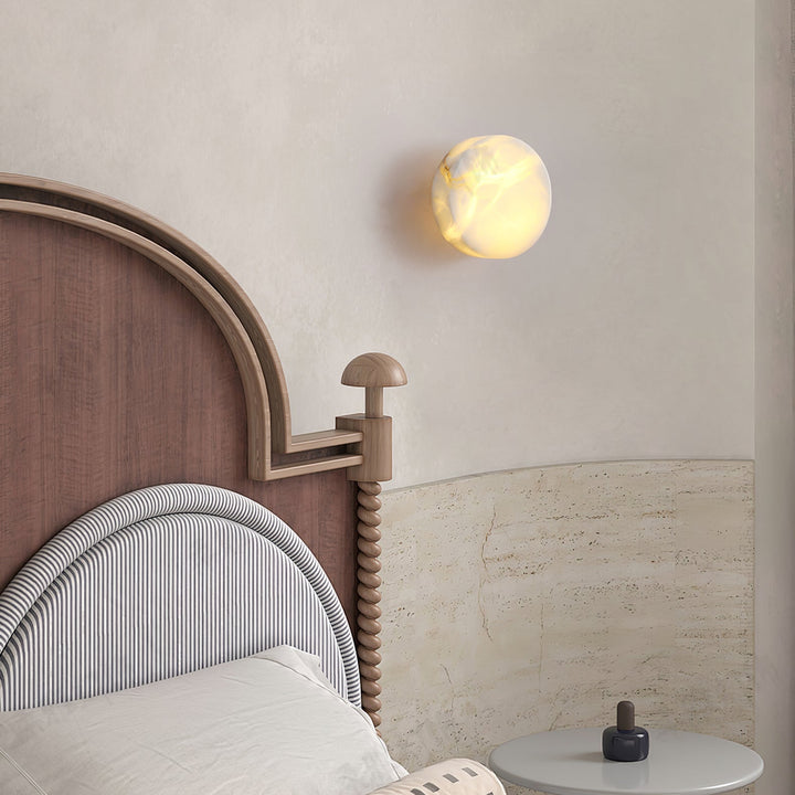 Cylindrisk Alabaster Vägglampa