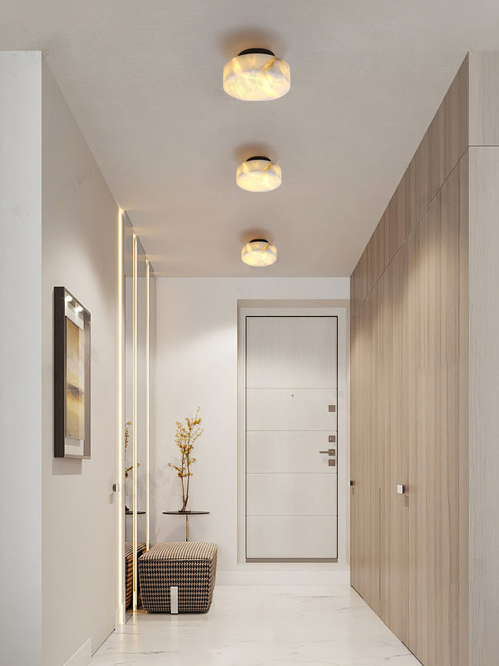 Cylindrisk Alabaster Vägglampa
