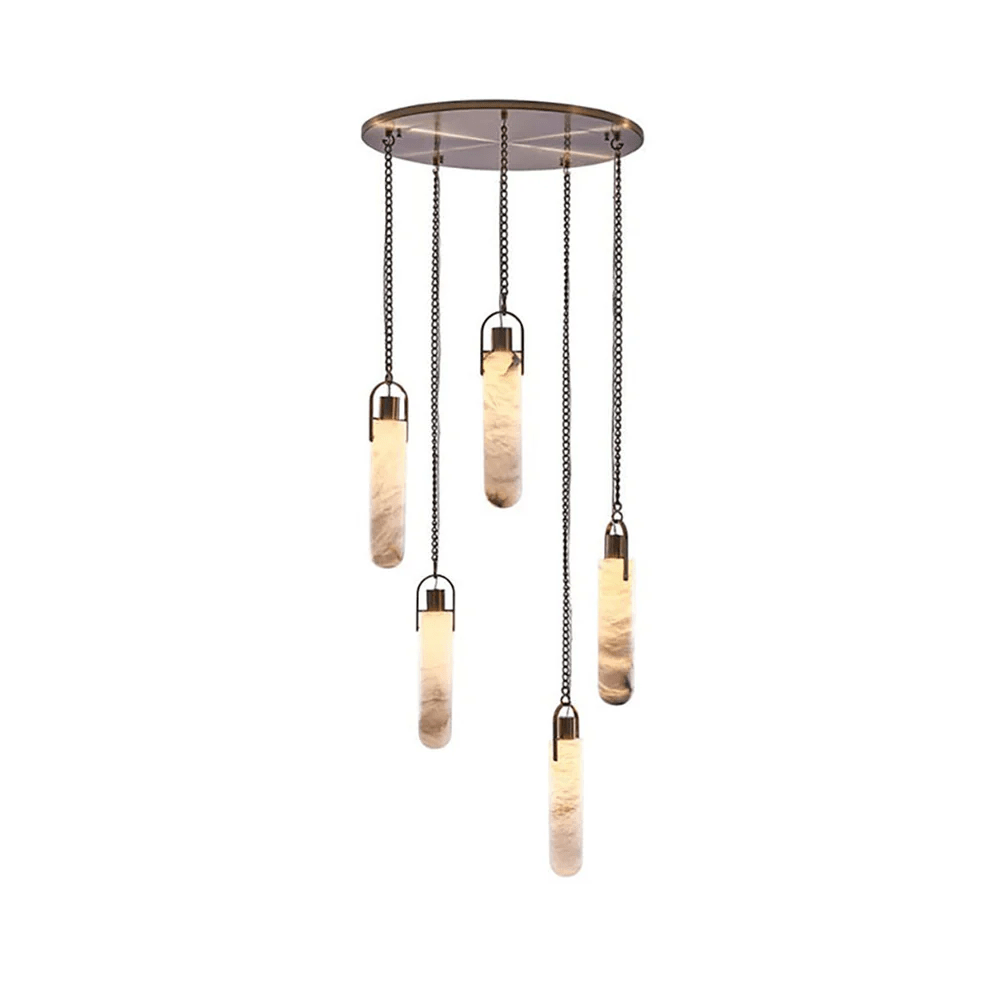 Cylindrisk Kluster Alabaster Kandelaber