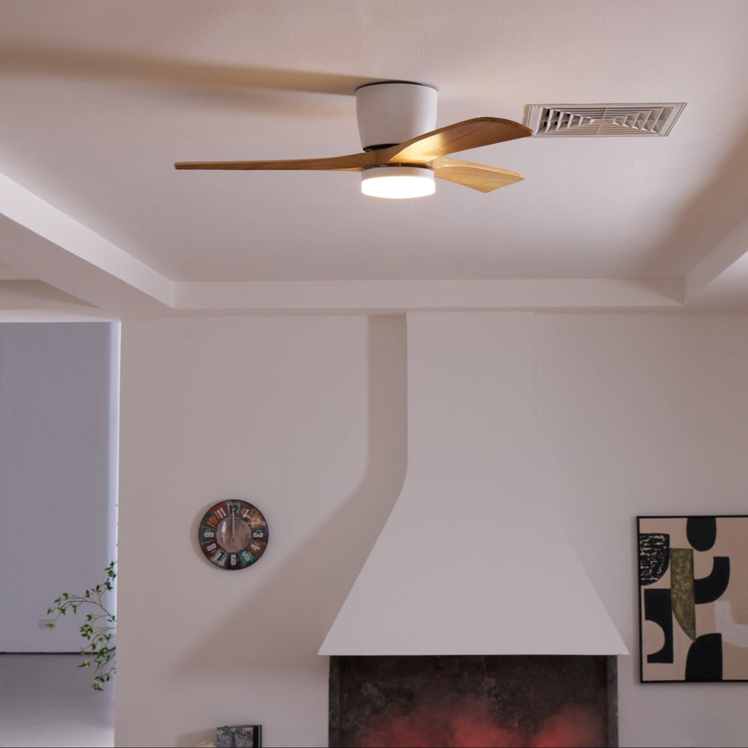 Nordisk Trä Takfläkt Lampa