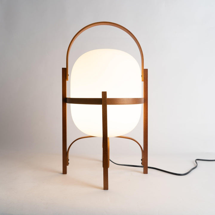 Bärbar Lantern Glas Bordslampa