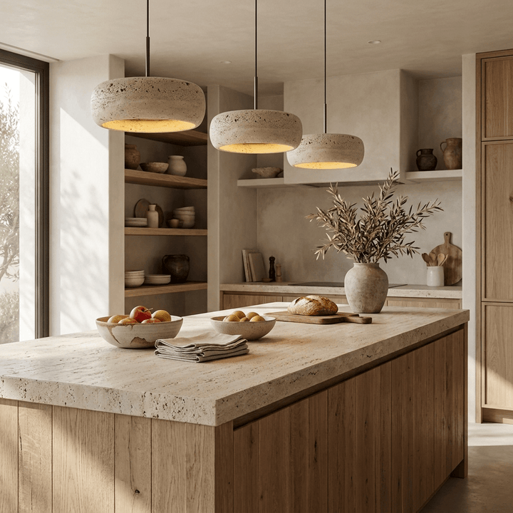Donut Travertine Pendellampa