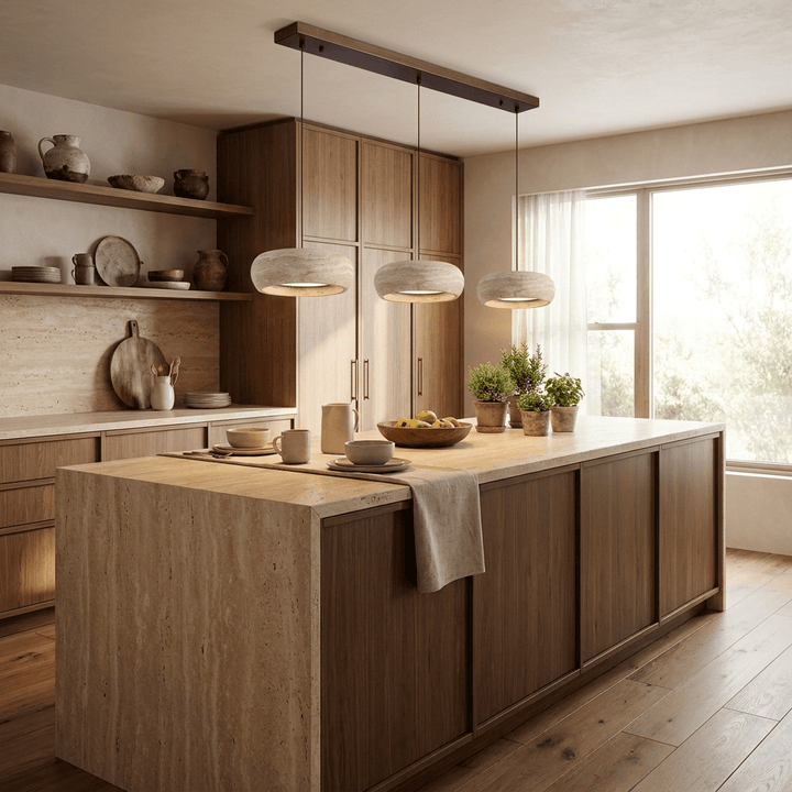 Donut Travertine Pendellampa