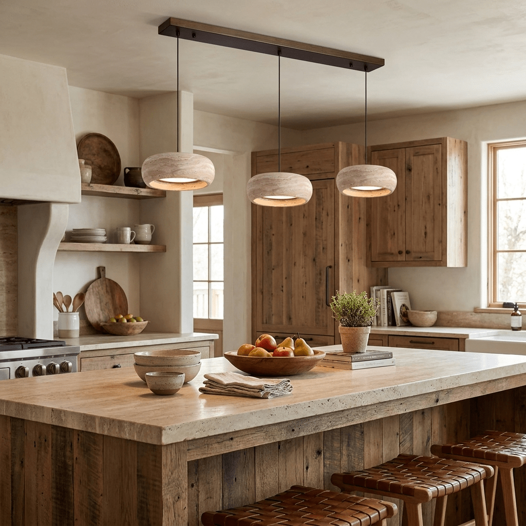 Donut Travertine Pendellampa