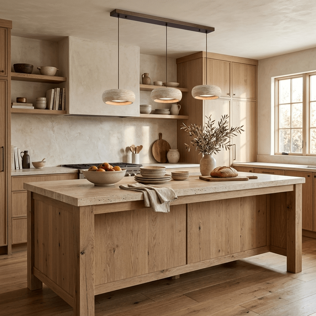 Donut Travertine Pendellampa