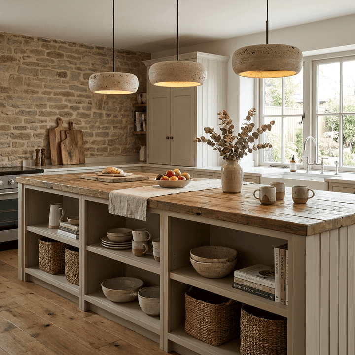 Donut Travertine Pendellampa