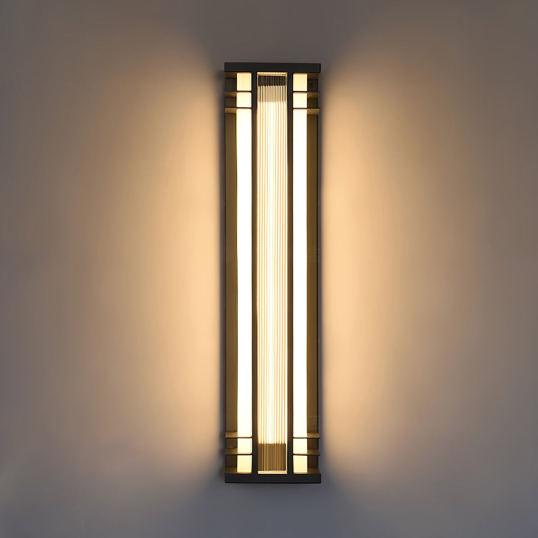 Dubbelaxlad Utomhus Vägglampa