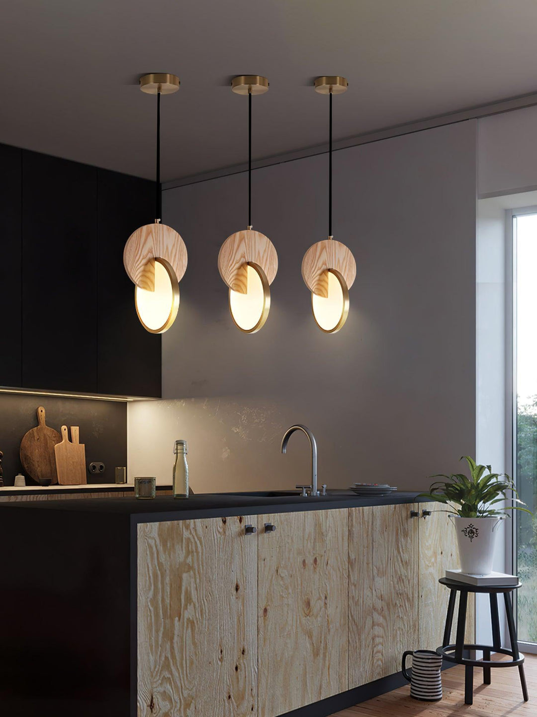 Dubbel Disk Pendellampa