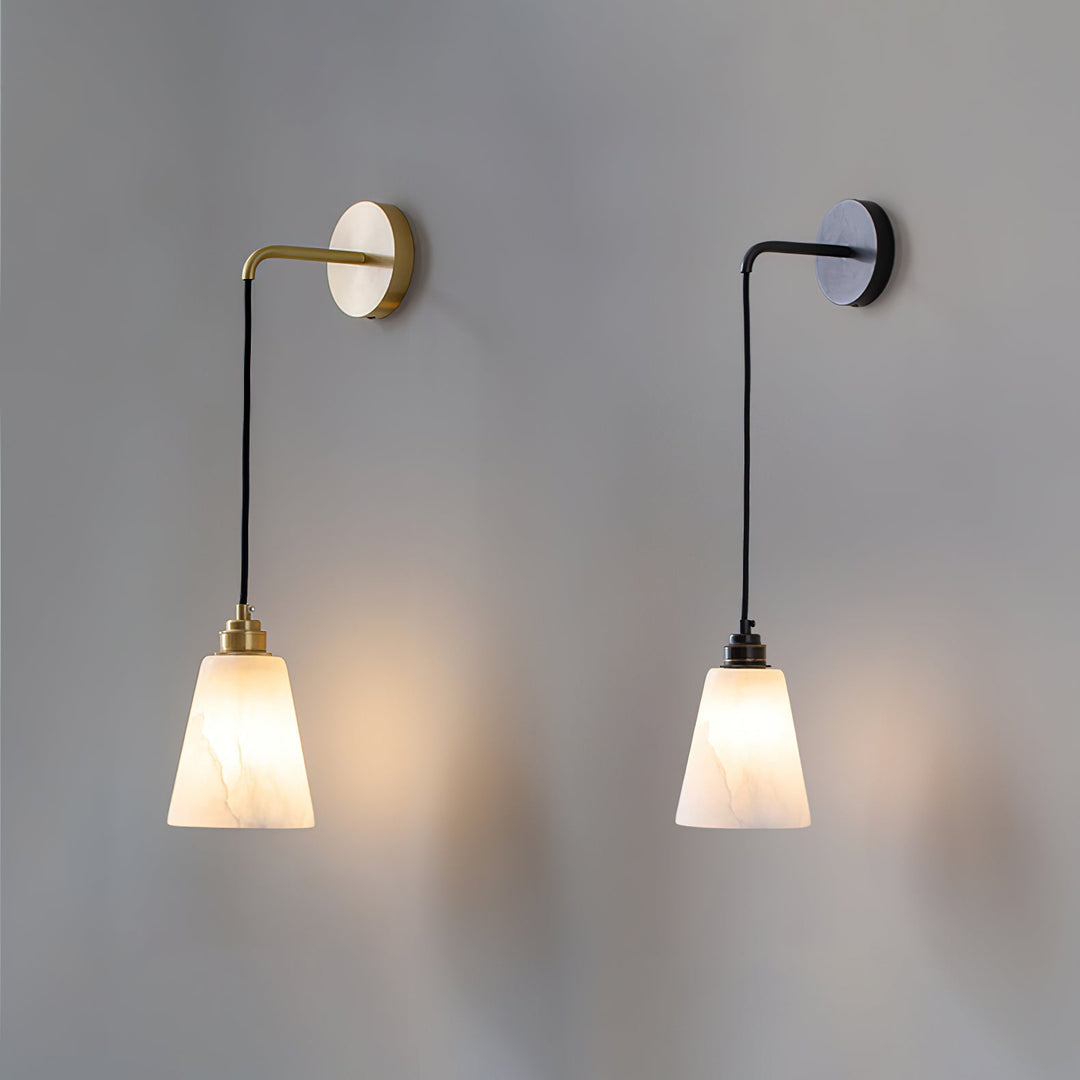 Droplet Alabaster Vägglampa