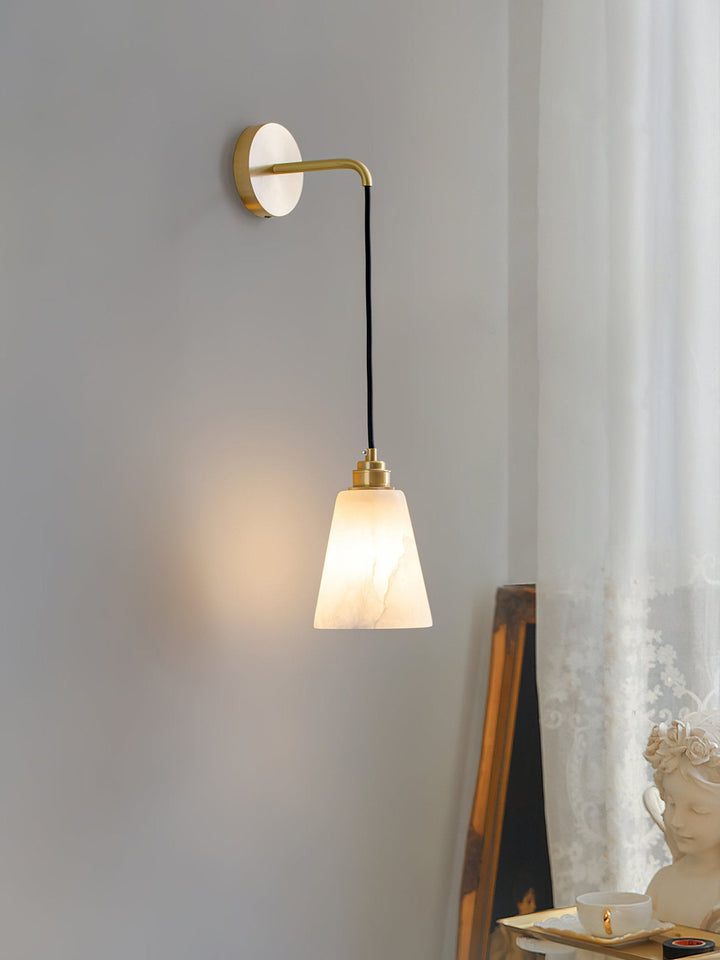 Droplet Alabaster Vägglampa