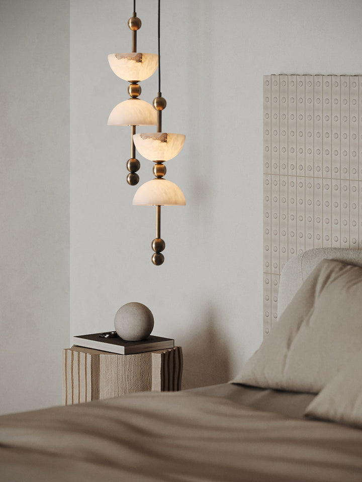 Duo Alabaster Pendellampa