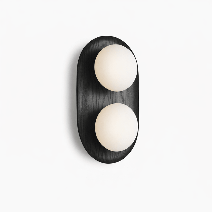 Duo Orb Trä Vägglampa