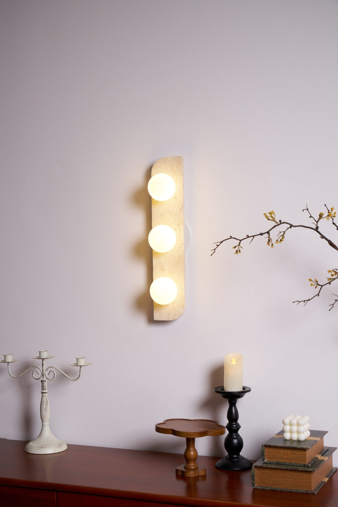 Elysian Travertine Vägglampa
