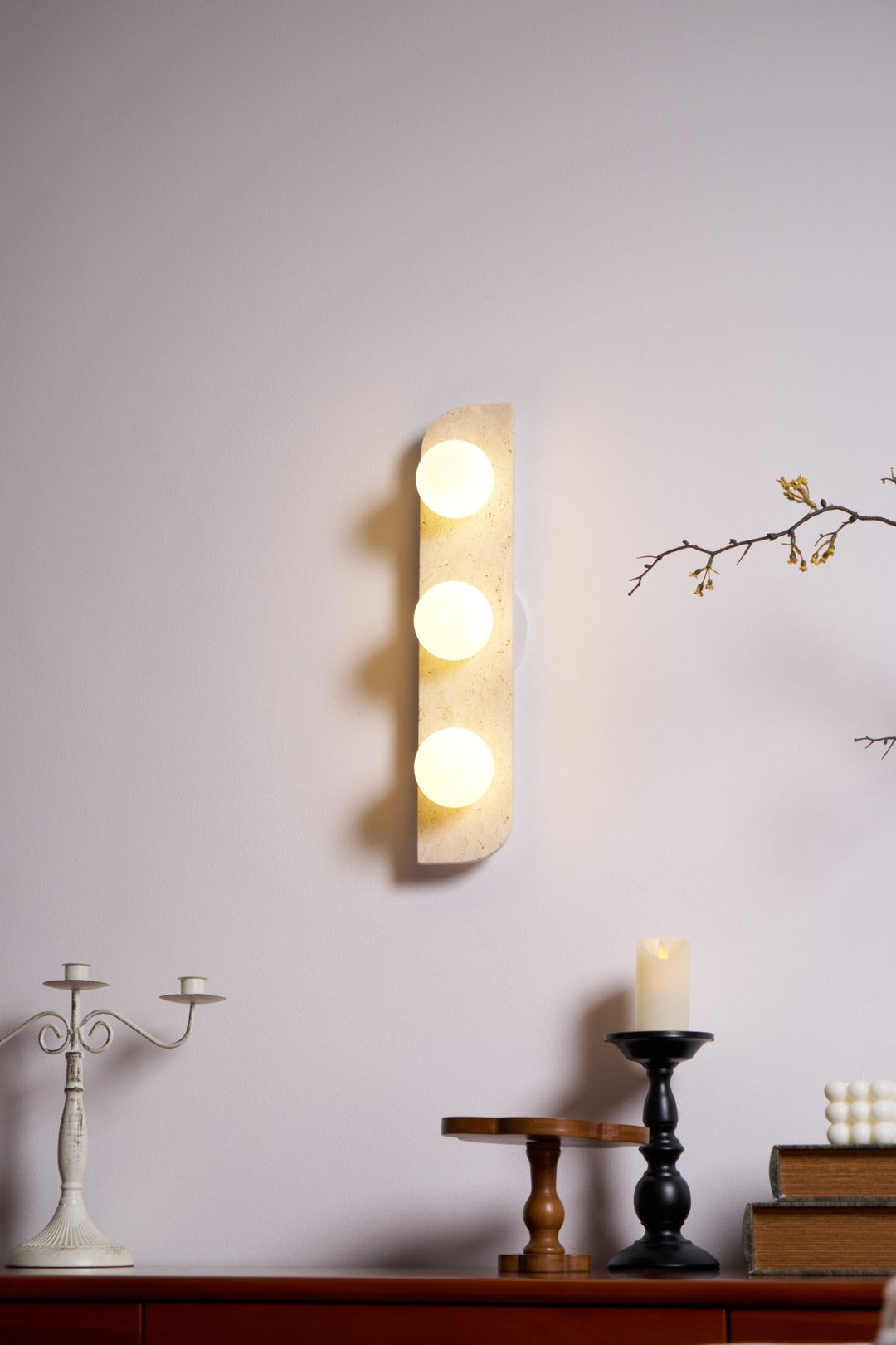Elysian Travertine Vägglampa