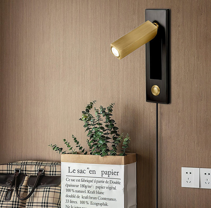 Inbyggd Sängsida Plug-in Vägglampa