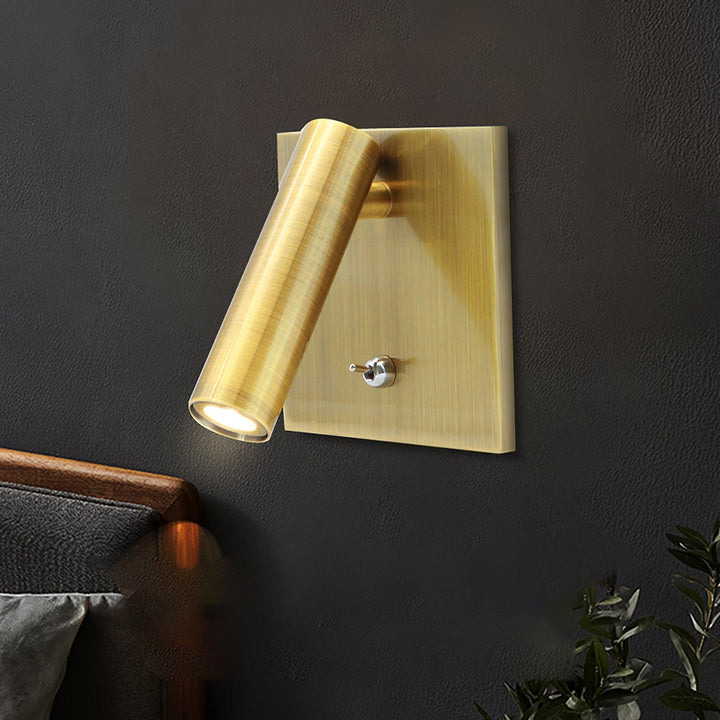 Fyrkantig Vägglampa med Strömbrytare