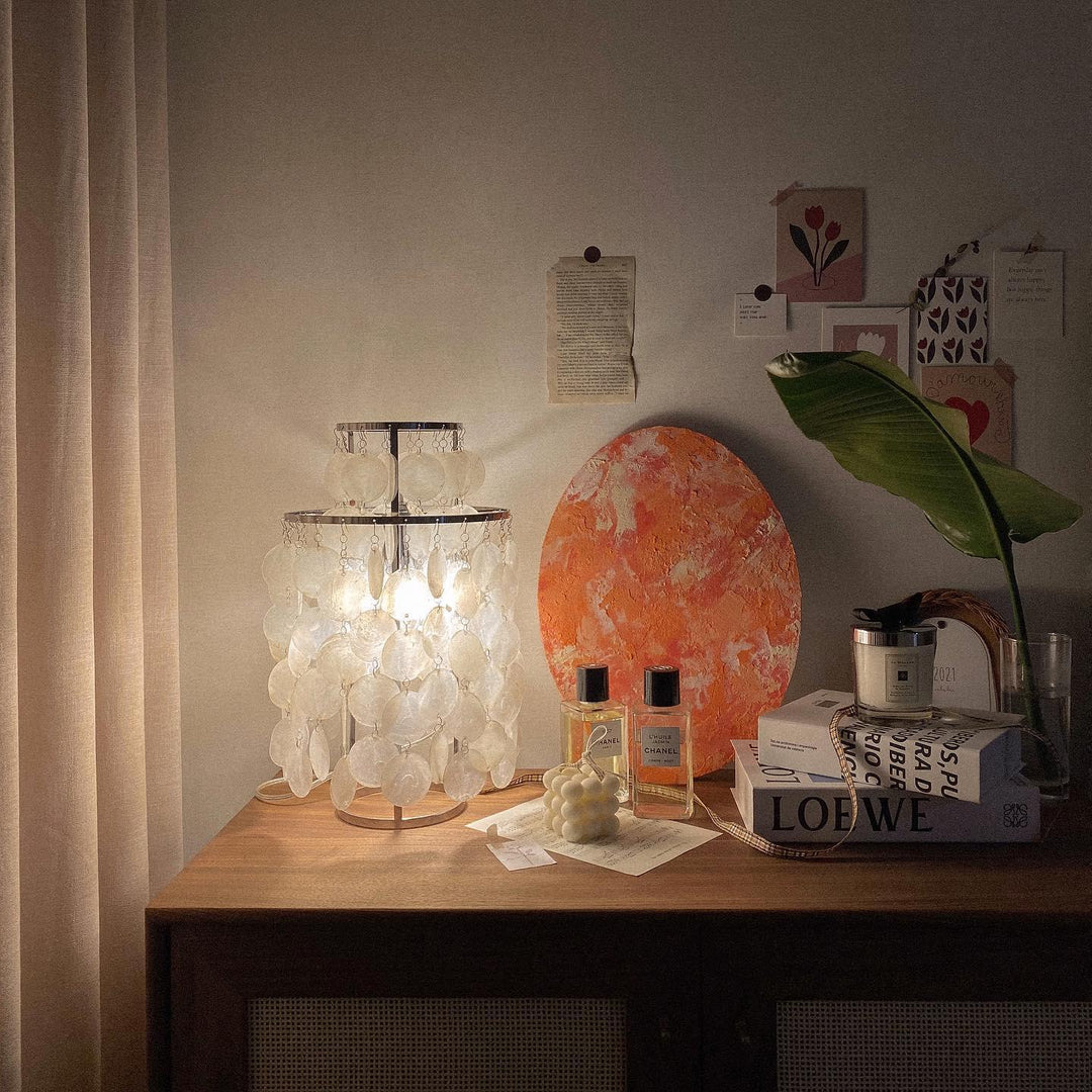 Rund Snäckbordslampa