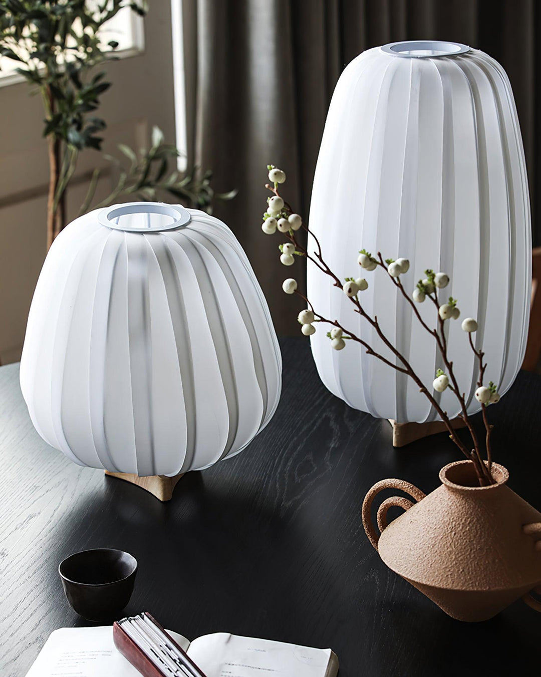 Tyg Minimalistisk Bordslampa