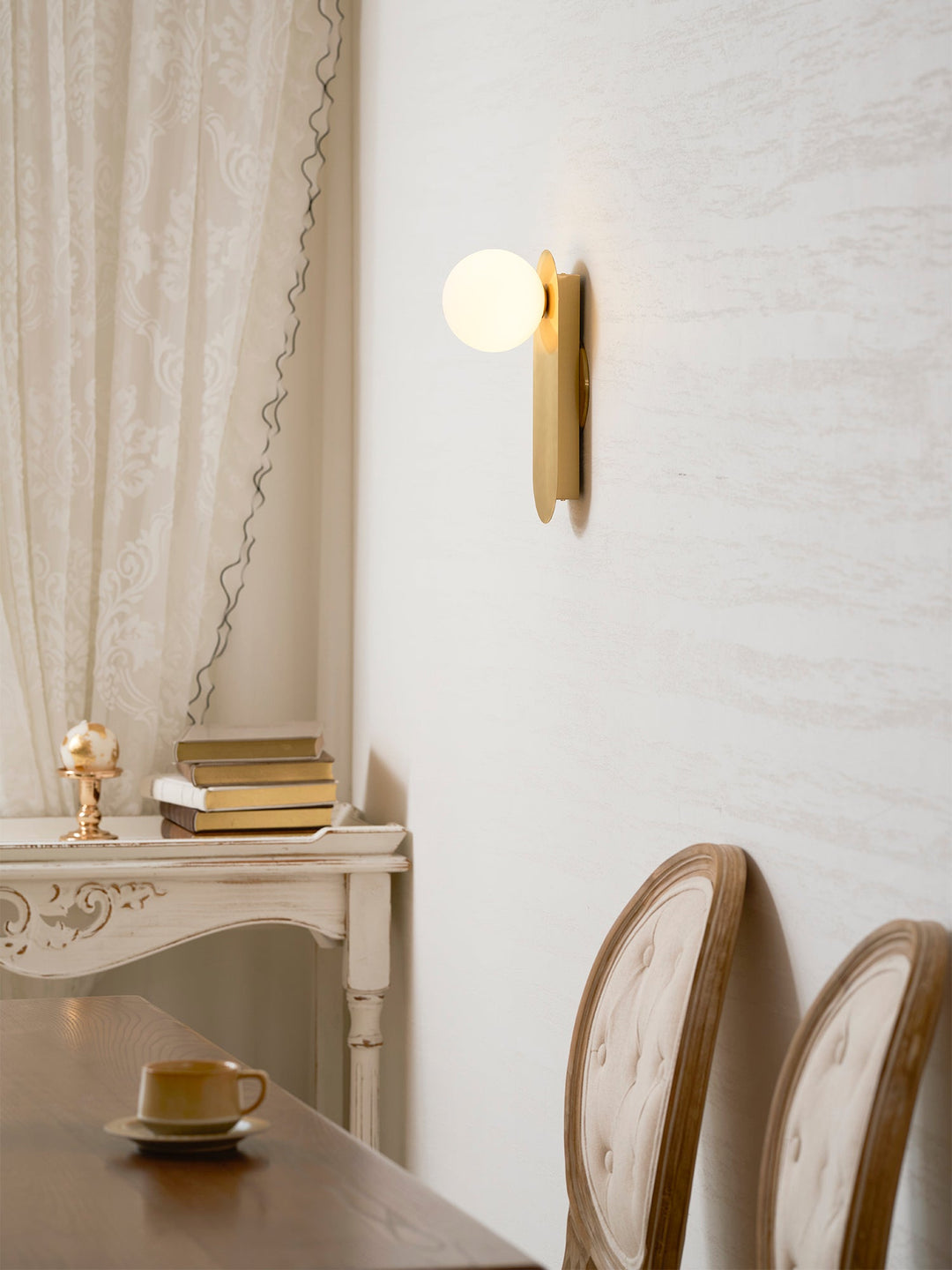 Flat Base Globe Sconce