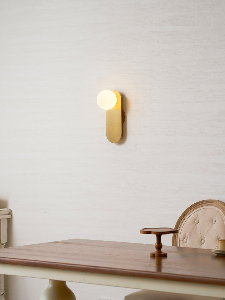 Flat Base Globe Sconce
