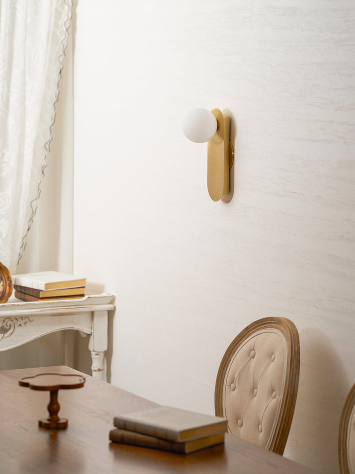 Flat Base Globe Sconce