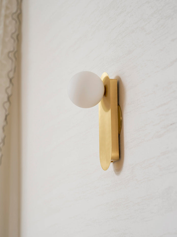 Flat Base Globe Sconce