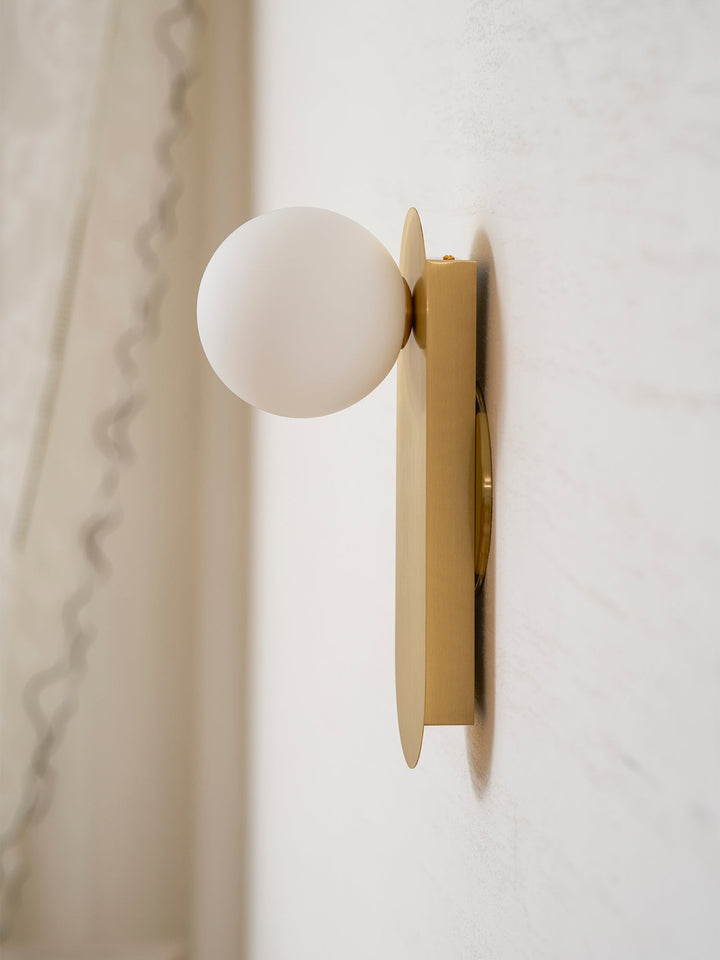 Flat Base Globe Sconce