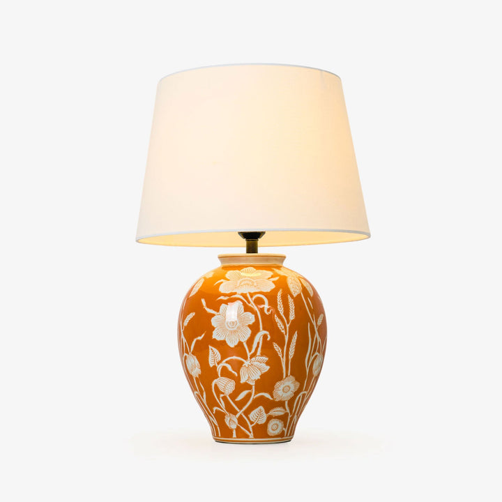 Blomster Keramisk Bordslampa