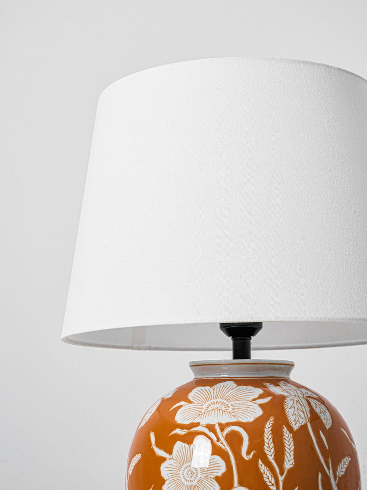 Blomster Keramisk Bordslampa