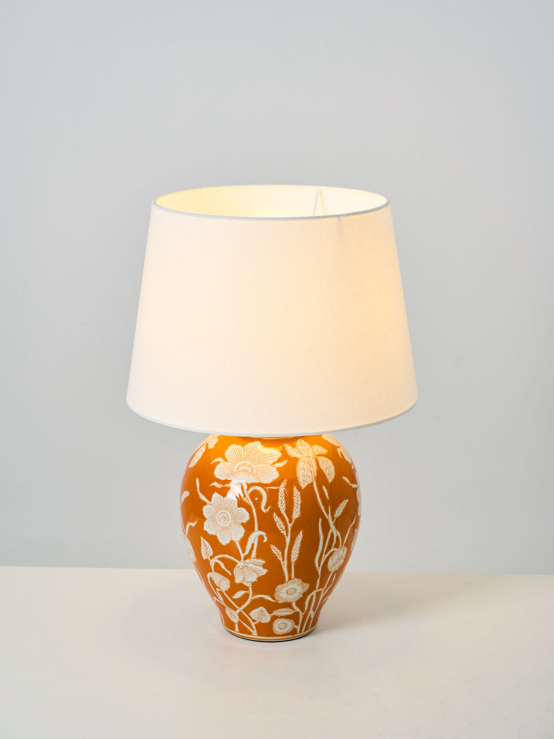 Blomster Keramisk Bordslampa