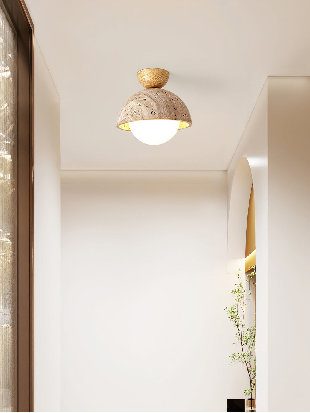 Flore Travertine Bud Taklampa