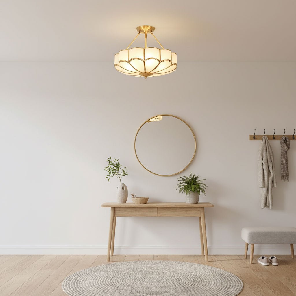 Blomformad Glas Taklampa