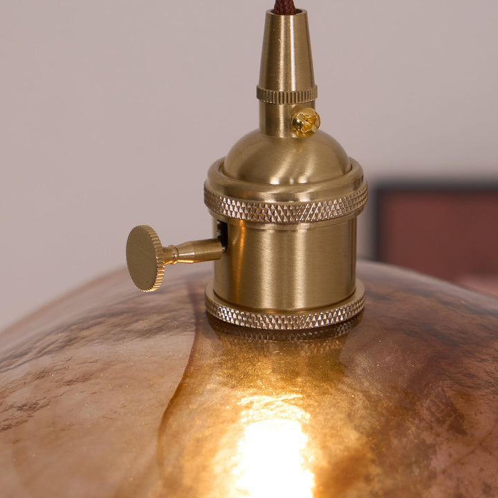 Blomblad Glas Pendellampa