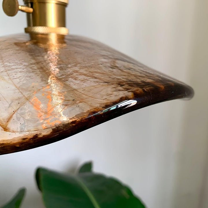 Blomblad Glas Pendellampa