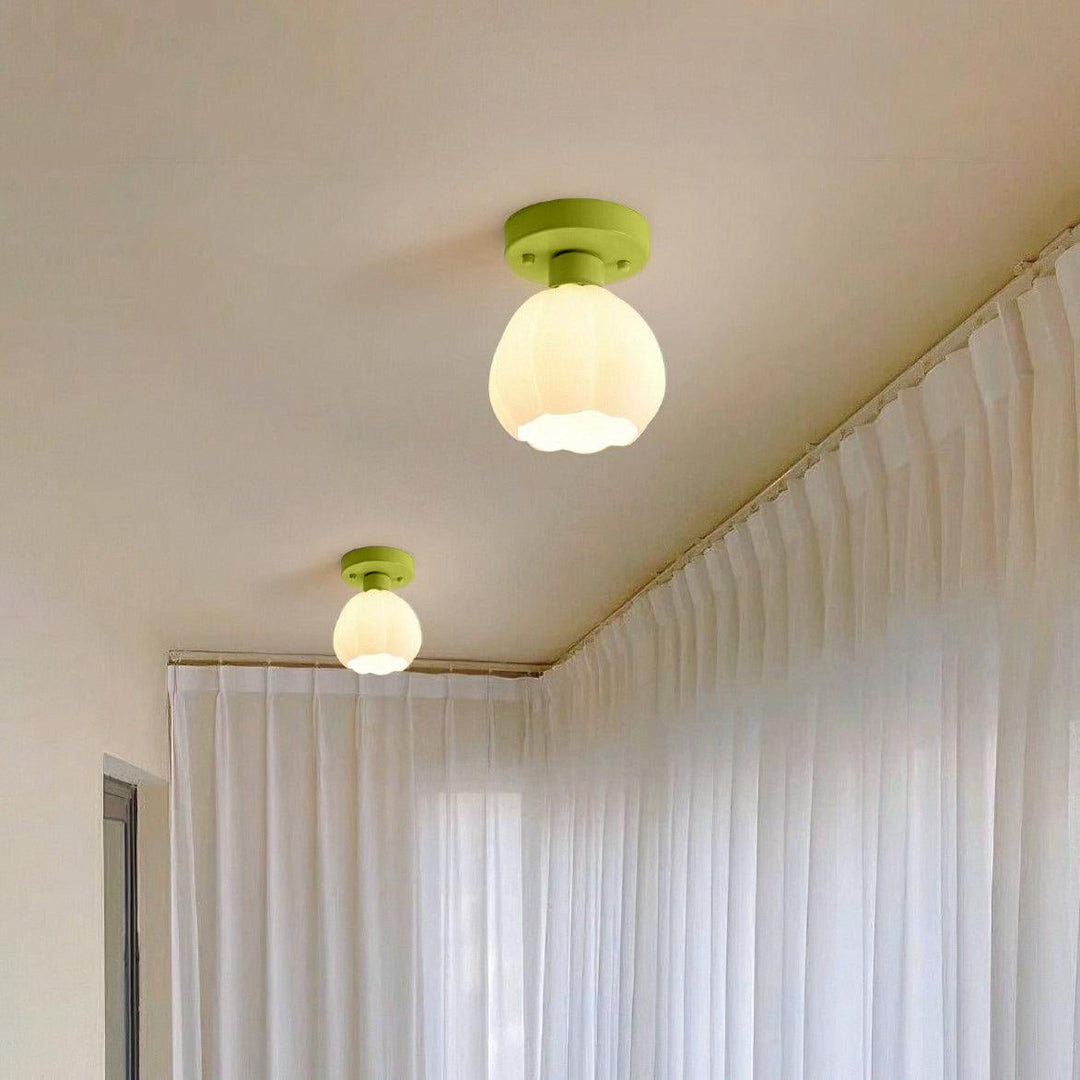 Blomma Skuggad Semi Flushmount Lampa