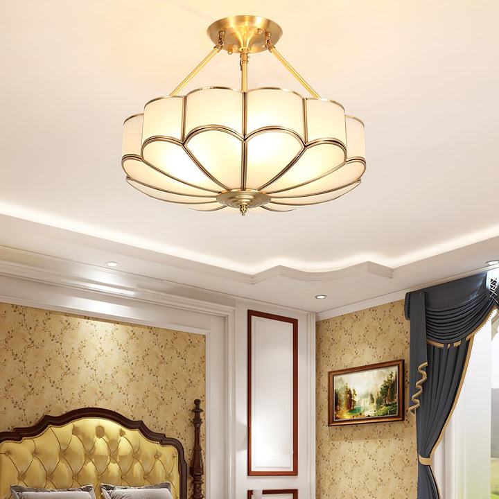 Blomformad Glas Taklampa