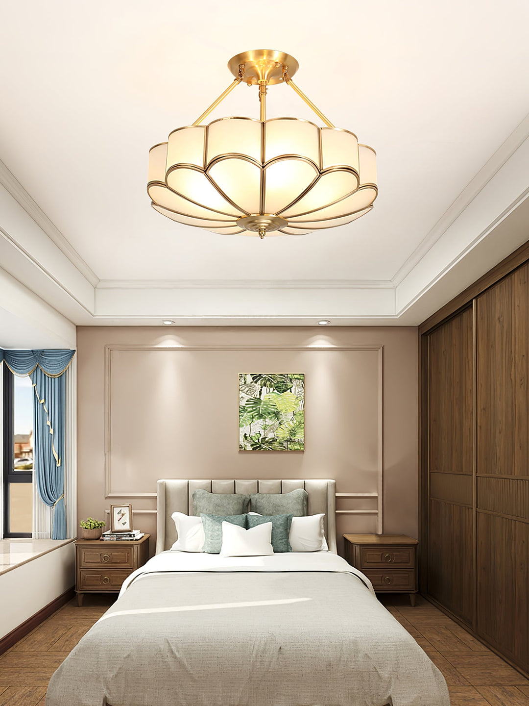 Blomformad Glas Taklampa