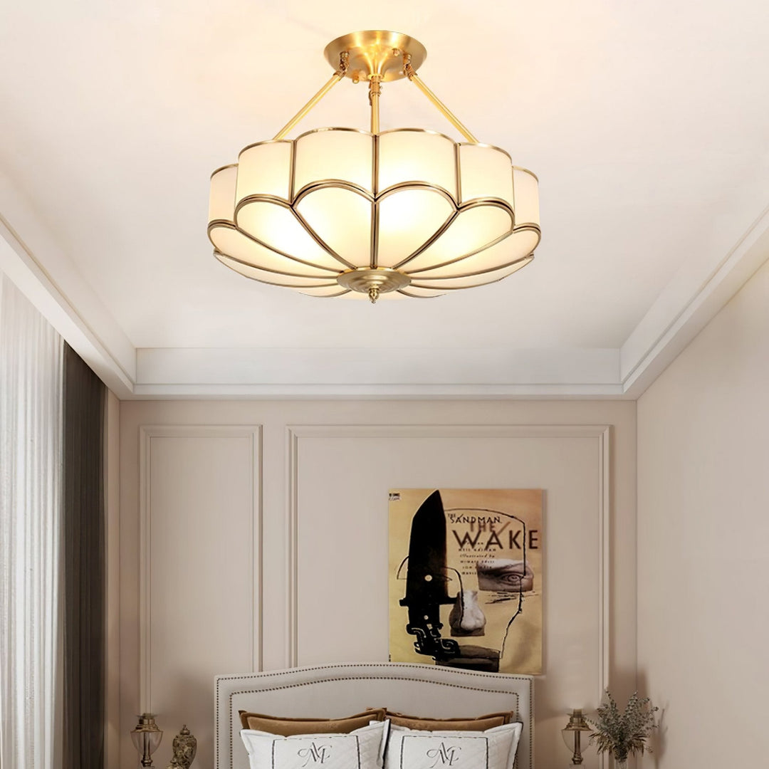 Blomformad Glas Taklampa