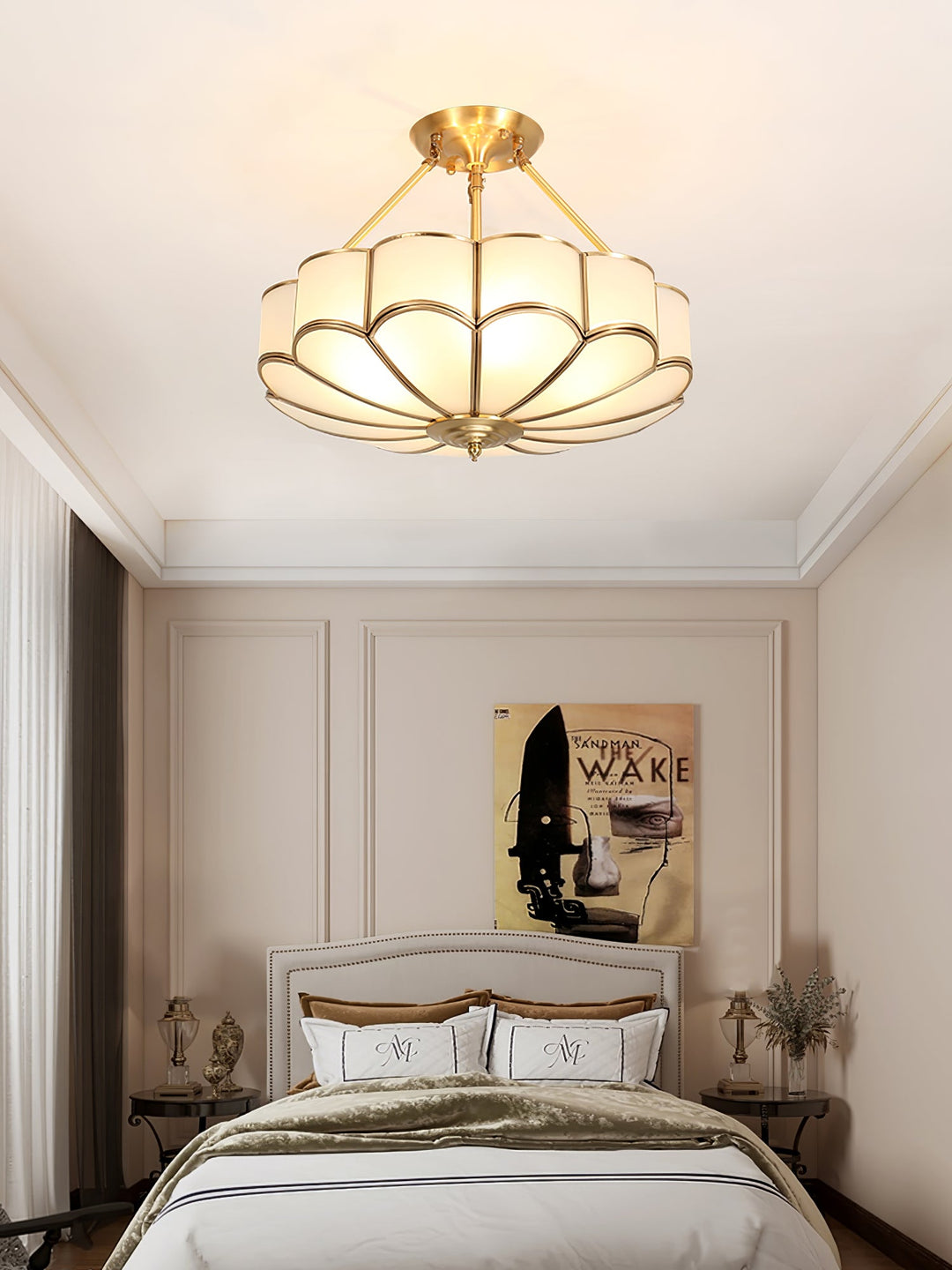 Blomformad Glas Taklampa